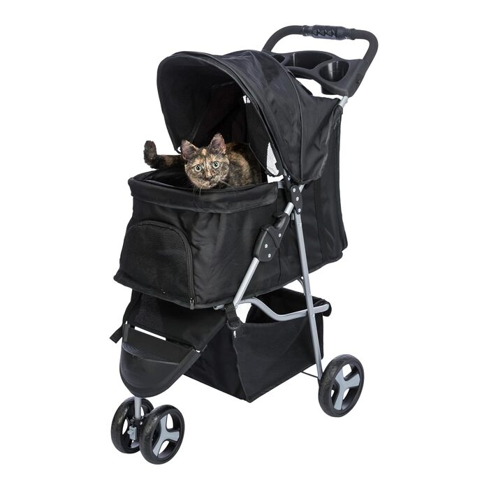Візок для собак TRIXIE, чорний, до 11 кг, 47x100x80 см, 4,6 кг - 28958