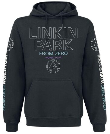 Чоловічий худі Linkin Park 'From Zero to World Tour' чорний, офіційний мерч гурту, розмір S