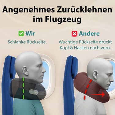 Подушка для шиї FLOWZOOM Dream Pro з додатковою бічною підтримкою та регульованим кріпленням на липучці - подушка для подорожей в літак з піною з пам'яті - з чохлом та подарунковою упаковкою - Чорний 1.2. Dream - Чорний