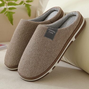 Тапочки жіночі зимові з плюшу, чоловічі теплі фетрові тапочки, зручні фетрові сліпони унісекс (A04 Кофе, 42 EU)