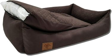 Odolplusz XXL - Dog Bed for Large Dogs - Dog Cushion - Dog Sofa with Reversible Cushion | Removable and Washable Cover [ 100x70cm, Brown ]
