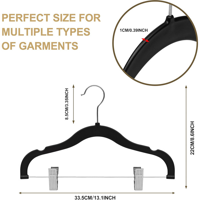 Вішалки для одягу: спідниці, штани, блузки, піджаки, сорочки, легінси. 360° обертання, рожевий/чорний комплект (10 шт.)