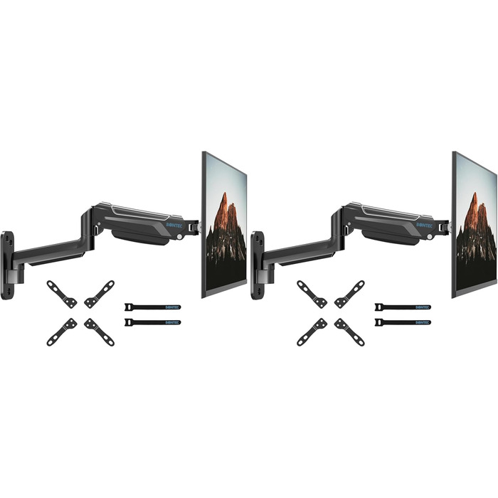 Настінний кронштейн для монітора та телевізора BONTEC (13-42 дюйми), VESA 200x200, регулювання нахилу, повороту та висоти, до 9 кг (набір 2 шт.)