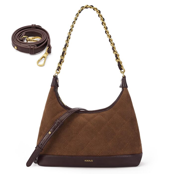 Сумка жіноча через плече крос-боді, PU шкіра, міні Hobo Bag, ретро, для побачень, вечірок, подорожей (Кавовий коричневий)