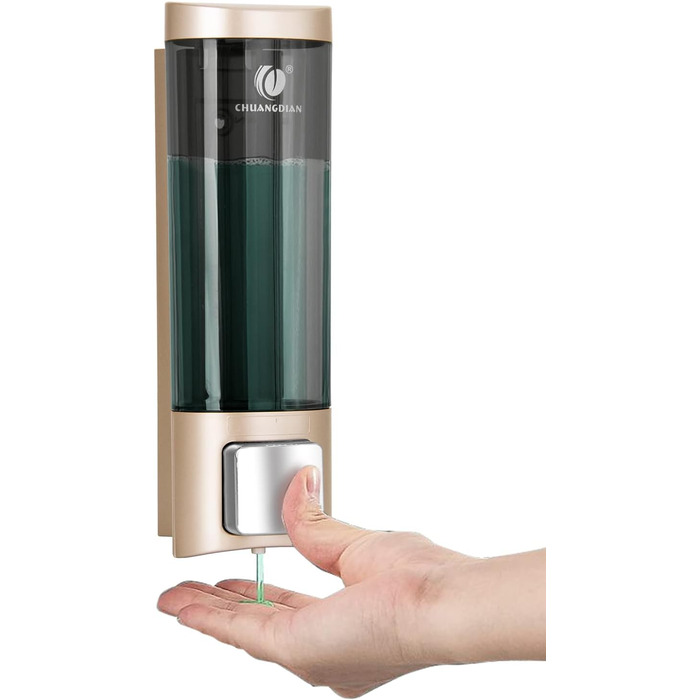 Механічний дозатор мила CHUANGDIAN для стін, 200 мл, білий (Einfach Gold)