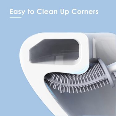 Щітка для унітазу ACCEVO з силікону, 2 шт. для ванної кімнати, швидковисихаюча, комплект білого кольору