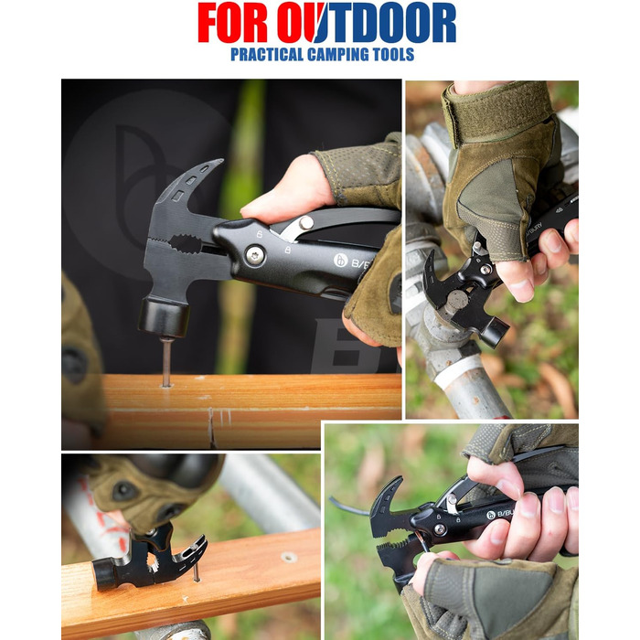 Мультитул BIBURY 12-в-1 для чоловіків: інструмент для кемпінгу, виживання, подорожей та дому