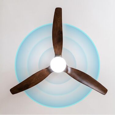 Стельовий вентилятор Cecotec EnergySilence Aero 4600 Arctic Black&Chocolate, 132 см, LED 18W, DC-мотор 38W, 6 швидкостей, таймер 8 годин, пульт ДУ