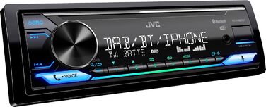 JVC KD-X482DBT автомобільна магнітола з USB, DAB+, Bluetooth, Alexa, 4x50 Вт, чорна, підсвічування, AUX, 3 Pre-Out, саундпроцесор
