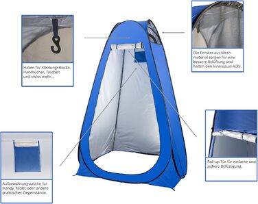 Намет-туалет Stagecaptain TZ-190 MKII Quixie Pop-up - Легкий, швидкозбірний, для відпочинку на природі (туалет, передягальня, сонцезахист)