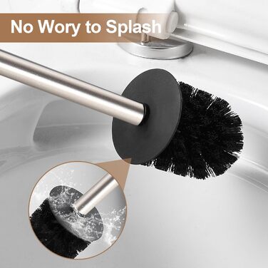 Тримач для унітазної щітки BGL, нержавіюча сталь, кольоровий, круглий, окремо розташований, для ванної кімнати (нікель)