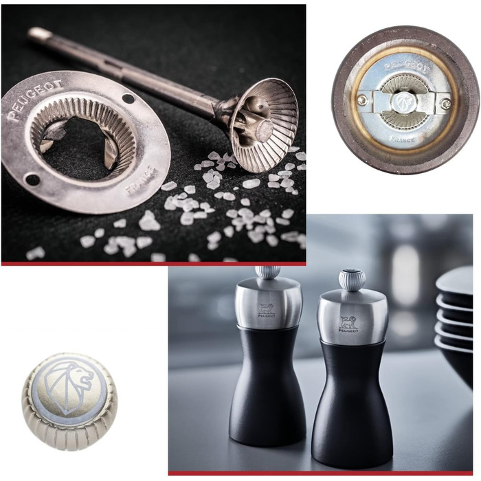 Мельниця для солі Peugeot Fidji 15 см Graphite - ручна, з регулюванням помелу, з PEFC-сертифікованого дерева