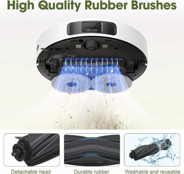 Запчастини для Dreame X30 Ultra / L10s Ultra Gen2 / L10s Pro Ultra Heat / L40 Ultra AE / Mova E30 Ultra: комплект аксесуарів (2 основні щітки, 4 фільтри, 4 ганчірки для миття, 4 бічні щітки, 4 пилозбірники)