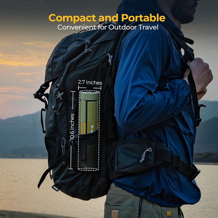 BougeRV Camping Lantern with 15600mAh, Rechargeable Camping Light, Adjustable Height and Angle, 4000LM, IP54 Waterproof, Camping Lantern for Camping, Travel, Emergency