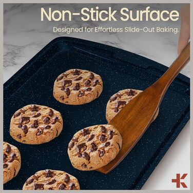 Набір форм для випічки Royal Blue (10 шт.), з антипригарним покриттям, з вуглецевої сталі, стакеможний, економний, придатний для миття в посудомийній машині, стійкий до бруду, без PFOA/PFOS/PTFE, термостійкий до 230°C