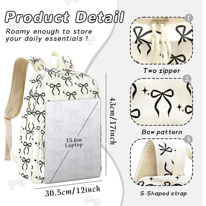 Жіночий рюкзак для ноутбука - легкий та зручний (чорний)