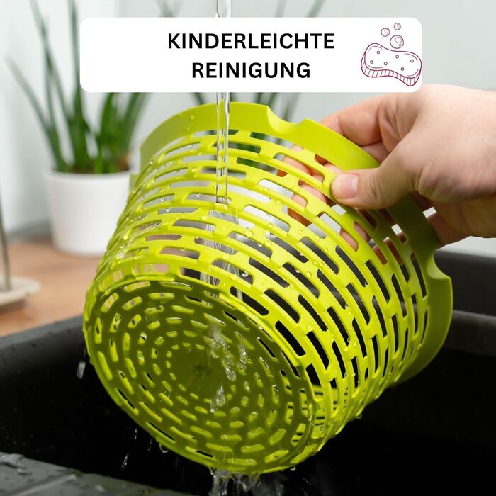 Салатниця Westmark об'ємом 4.4 л, пластик BPA-free, прозора/біла/зелена, 243022EA