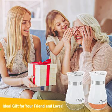 Набір солі та перцю з нержавіючої сталі з скляним дном, для кухні, грилю та кемпінгу (білий)