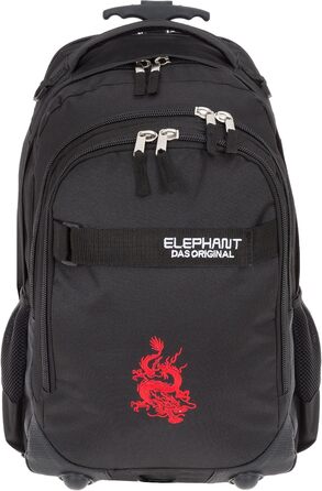 Дитячий рюкзак-тележка ELEPHANT Hero Signature з мотивом метелика (чорний, рожевий) або дракона (чорний)