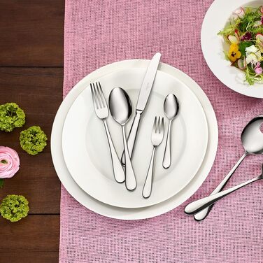 Villeroy & Boch – Oscar Cutlery Set 30-Piece Silver/Platinum, Dishwasher Safe, Rustproof, Cutlery Set 30-Piece, Dinnerware, Fork, Knife, Spoon, Dinnerware Set, Stainless Steel