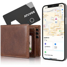 ATUVOS Air Tag Card Wallet Tracker Card Thin 1.6mm, Rechargeable Wallet Finder Compatible with Apple's Find My APP (iOS ONLY, Android Not Supported), Item Finder for Suitcases/Wallets/Luggage