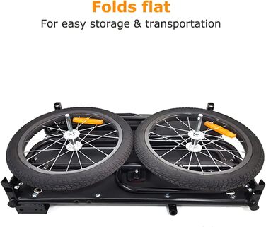 Складаний вантажний причіп Tiggo для велосипеда. Об'єм 70 літрів, вантажопідйомність 40 кг. Розміри платформи: 67 x 46 x 25 см