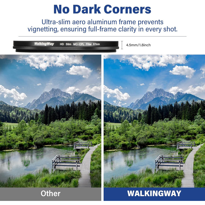Поляризаційний фільтр Zirkular Polarisationsfilter 67mm Walking Way MC CPL - для зменшення відблисків та покращення контрасту