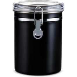 Тчібо Аромадоз, кавова банка, 500г, герметична, нержавіюча сталь, чорна