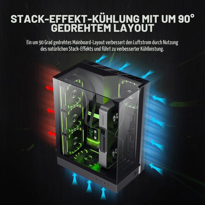 Ігровий корпус GAMEMAX T20 BK M-ATX, панорамне загартоване скло 270°, вертикальна установка GPU, 2x120мм ARGB вентилятори, підтримка 360мм радіатора та SFX/SFX-L БЖ, BTF-Ready, чорний