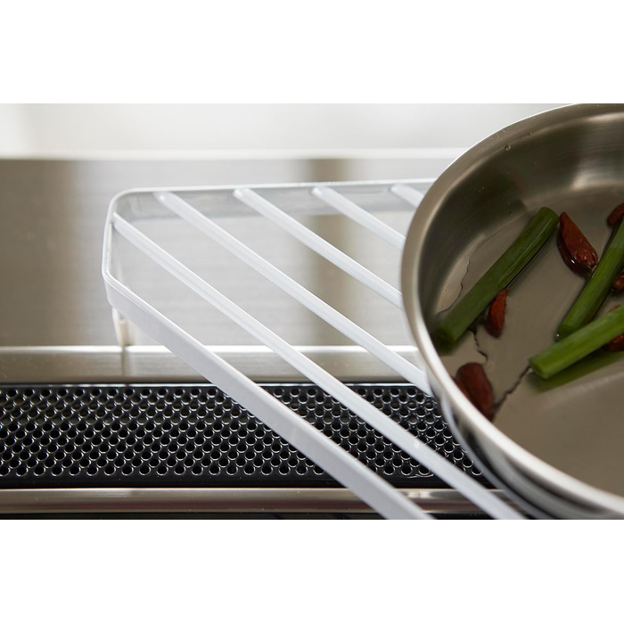 YAMAZAKI 2748 Tower Storage for the Kitchen Area, Minimalist Design, Steel, White, 22 x 22 x 5 cm (LxBxH)
