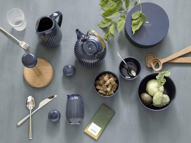 Kähler Salt and Pepper Shaker Set H5 cm Hammershøi Danish Handmade, blue