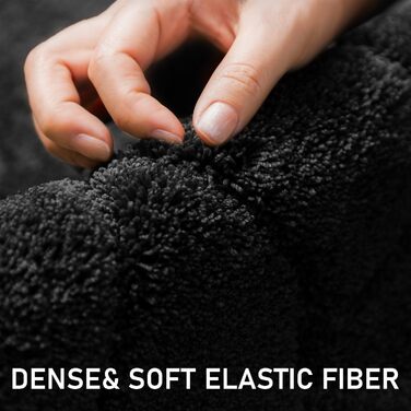 Килимок для дому 50x80 см, антиковзаюча, миється. Килимок для входу, порогу, тераси, саду. Чорний колір