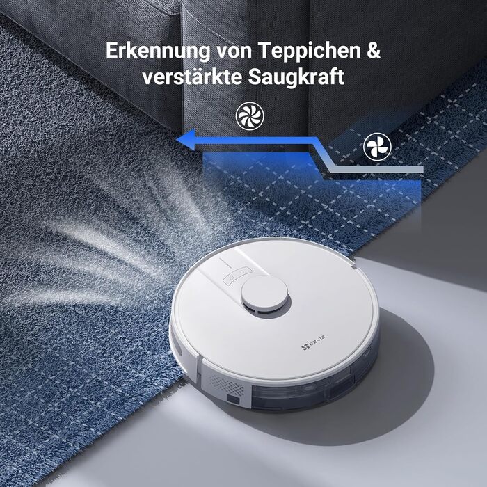 EZVIZ RE4C Plus: Робот-пилосос 3-в-1 з автоматичним очищенням, WiFi, LiDAR, 4000 Pa, керування через APP/Alexa/Google