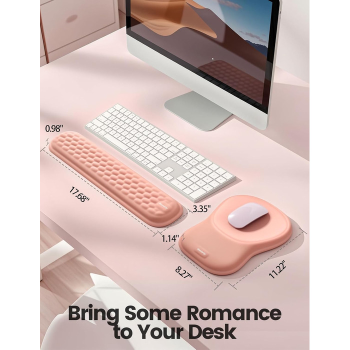 Підставка для зап'ястя Meatanty Ergonomische – м'яка та стильна, з memory foam, протиковзна, для офісу, дому та геймінгу (чорна)