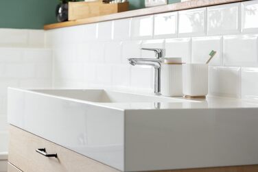 Дозатор для мила WENKO Rotello, 250 мл, з бамбуковим декором, для мила та засобів для миття посуду, червоний/натуральний