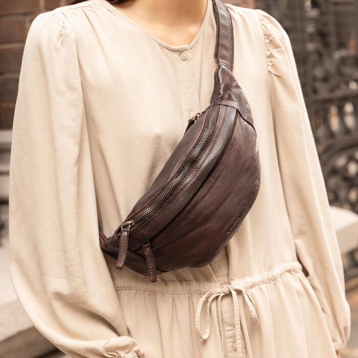 Чоловіча та жіноча поясна сумка Gusti Leather Spencer I з натуральної шкіри (колір: коричневий)