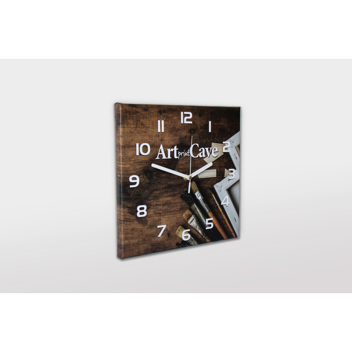 Настінний годинник на полотні «Сова» 30x30 см з власним фото