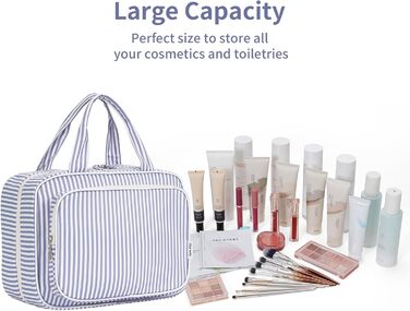 Набір для гігієни Narwey для дівчаток: велика косметичка/валіза для душу з сіткою, зелено-блакитна, L