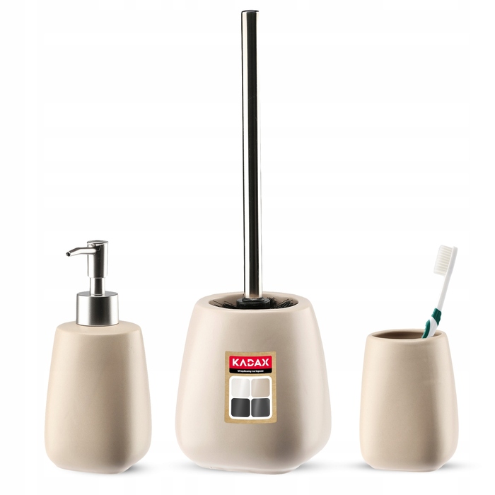Комплект аксесуарів для ванної кімнати 3в1 KADAX, бежевий