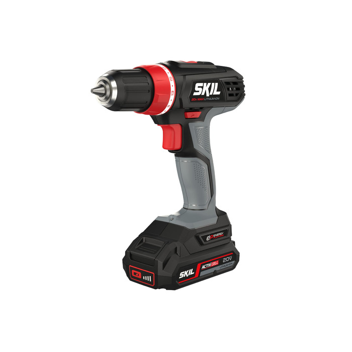 Акумуляторний дриль-шуруповерт SKIL 2842AA (18V, сірий) з акумулятором та зарядним пристроєм