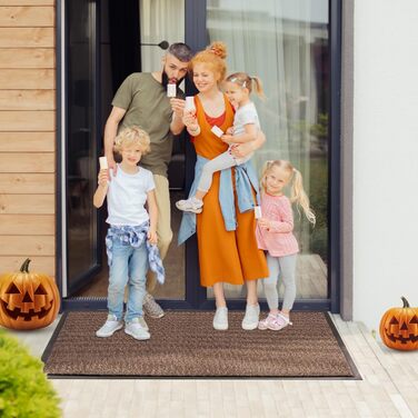 Привітальний килимок BLADO для дому та вулиці, протиковзкий та зносостійкий, коричневий, 60x80 см