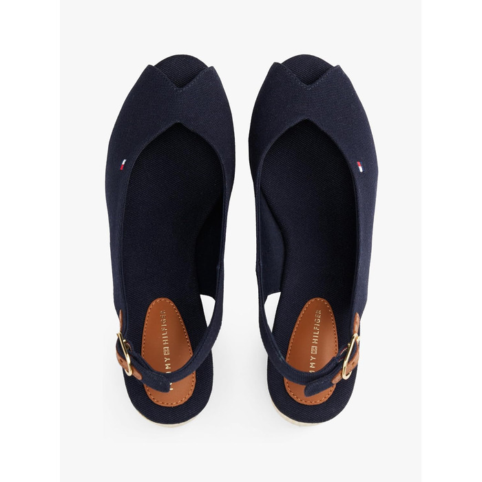 Сандалії жіночі Tommy Hilfiger Flag Mid Wedge Espad SLIN, сині (40 EU)
