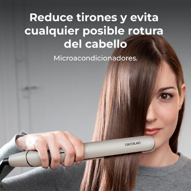 Плойка Cecotec Lisse 880 Hydraprotect для тонкого волосся, 48 Вт, керамічна з покриттям турмаліном та аргановою олією, Pro Ionizer, плаваючі пластини, 4 температурні режими, LED дисплей