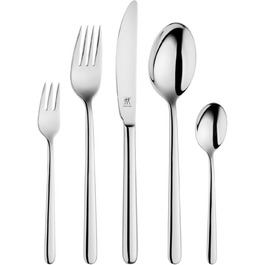 Столовий набір ZWILLING Newcastle 30 предметів для 6 осіб, полірована нержавіюча сталь 18/10, сріблястий, без пластику
