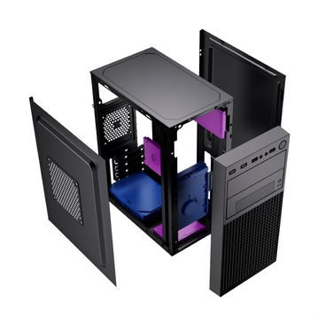 Корпус для офісного комп'ютера Gembird Fornax K300 microATX Mini-ITX, чорний