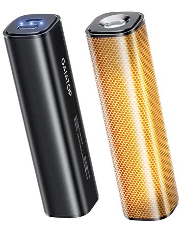 Електричний грієчка для рук Gaiatop 8000mAh з LED-ліхтариком, 2 шт. Магнітний, 3 температури, швидкий нагрів, для жінок, сім'ї, активного відпочинку, чорний