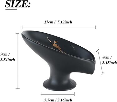 Керамічна мильниця-органайзер для мила, шампуню, чорного кольору, вінтажний дизайн, самостійно витікає