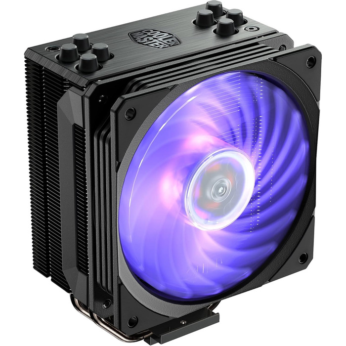 Кулер CPU Cooler Master Hyper 212 RGB Black Edition з підтримкою LGA1700, 4 теплові трубки, SF120R RGB вентилятор, чорний
