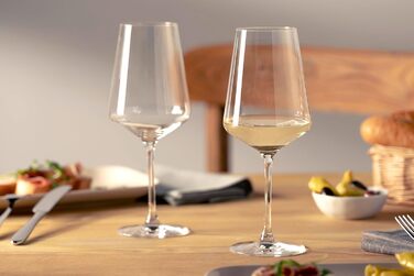 Набір склянок для білого вина LEONARDO HOME PUCCINI (6 шт.) • Склянки з нержавіючої сталі, 560 мл • Можна мити в посудомийній машині, довговічні • Елегантні склянки для білого вина • Сучасний дизайн • Склянка для білого вина Puccini • 069553