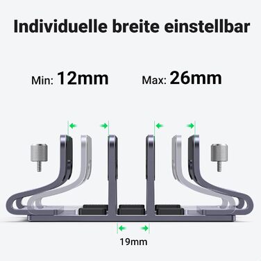Підставка для ноутбука UGREEN з алюмінію (3 слоти) - вертикальна підставка для MacBook Pro/Air, iPad, Huawei, Surface, Dell, HP